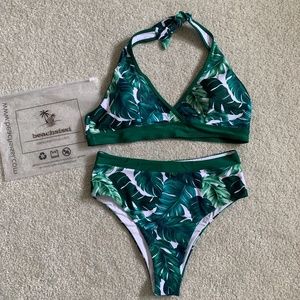 Beach Sissi BNWT Monstera Halter Bikini Set